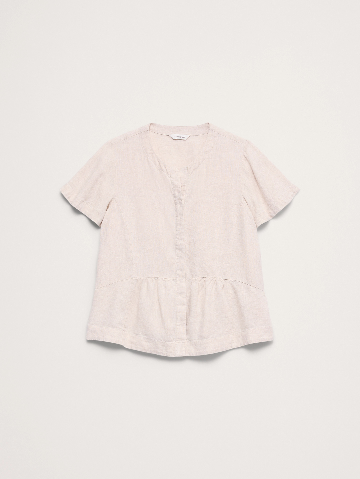 Linen Flutter-Sleeve Top | Banana Republic (US)