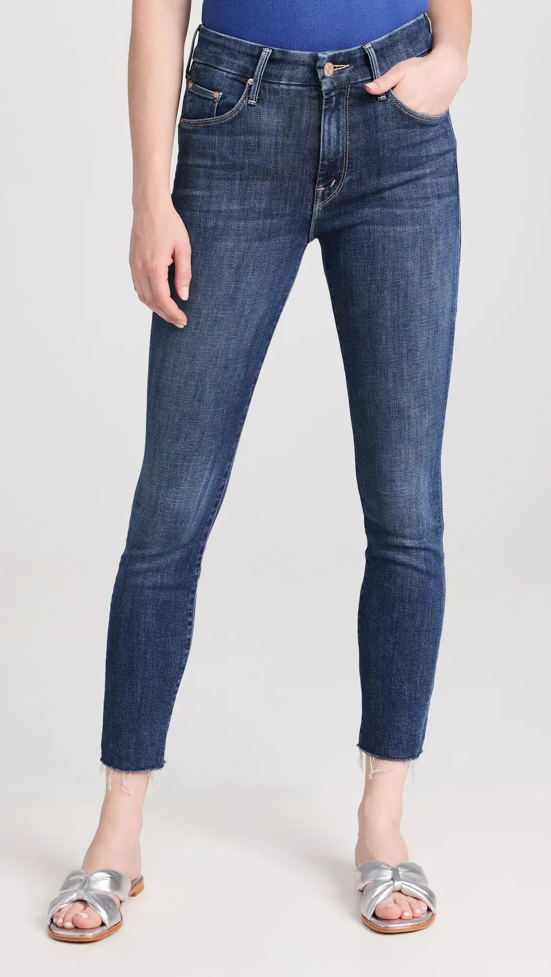 MOTHER The Looker Ankle Fray Jeans | Shopbop | Shopbop