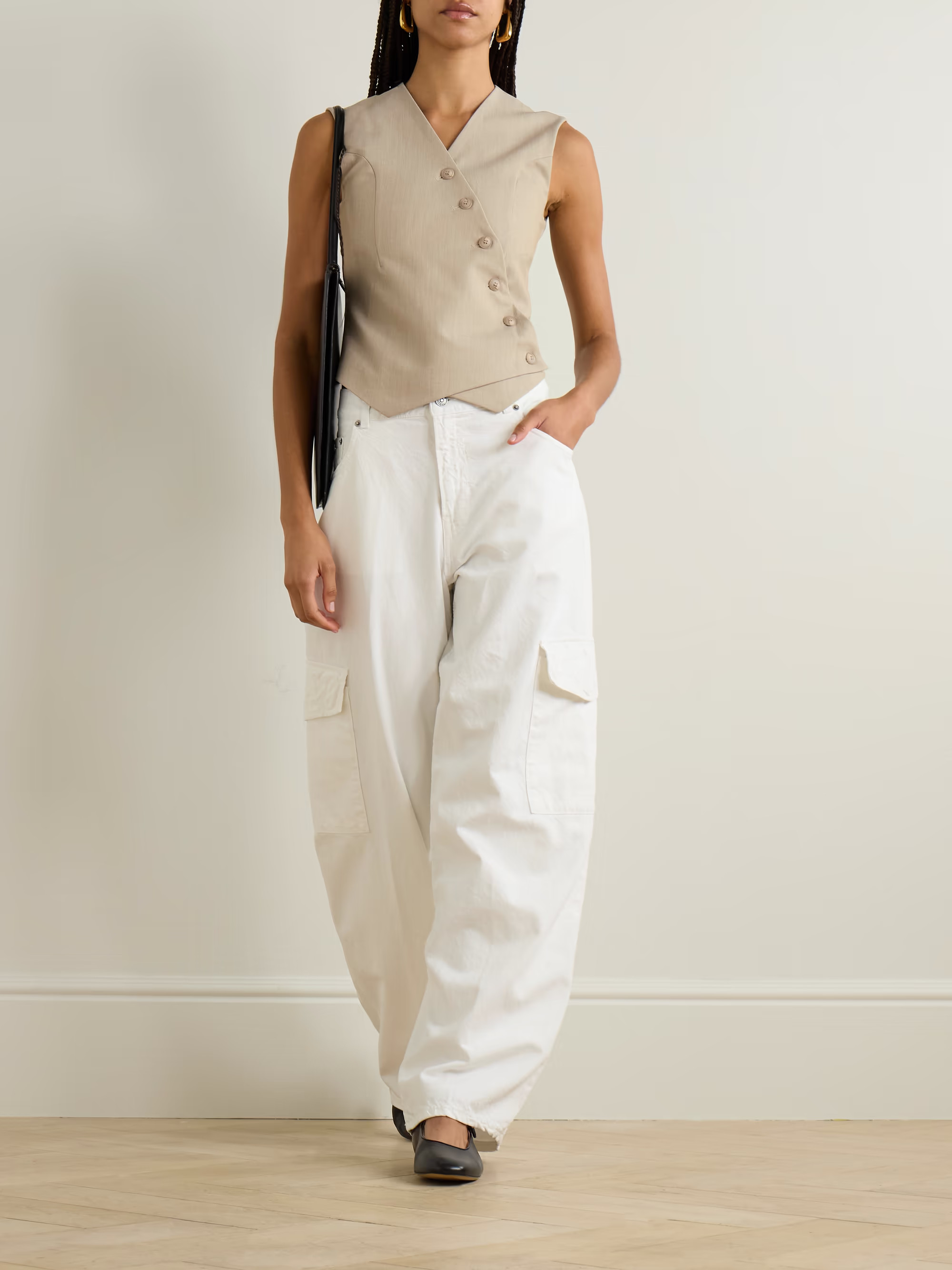 Maesa asymmetric canvas vest | NET-A-PORTER APAC