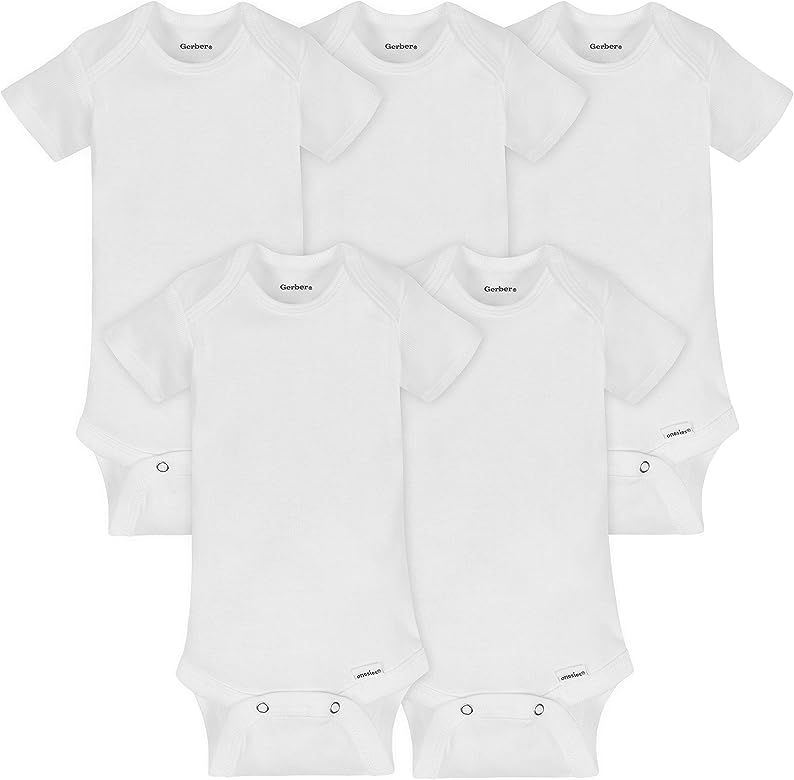 5-pack or 15 Multi Size Organic Short Sleeve Onesies Bodysuits | Amazon (US)