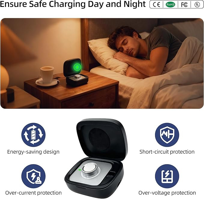 finlusri Wireless Charging Case for Oura Ring gen 4 & gen 3 Charger, 1000mAh Portable Travel Char... | Amazon (US)