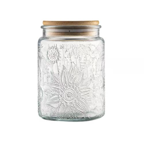 ANSQU Vintage Glass Jar with Lid, 23.7oz Airtight Glass Storage Jar Glass Food Storage Containers... | Amazon (US)