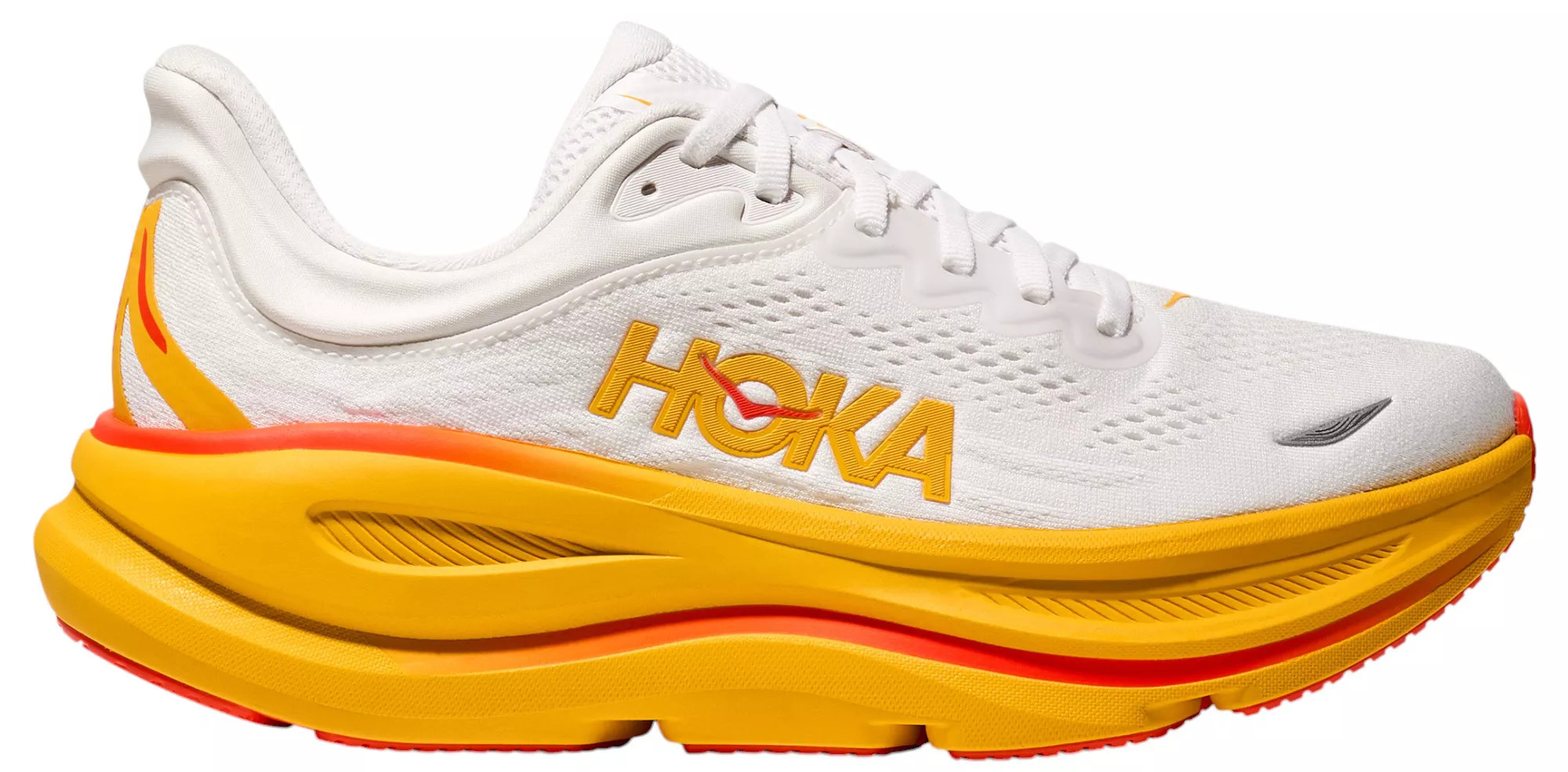 HOKA Women's Bondi 9 Running Shoes, Size 11, White/Yellow | DICK'S Sporting Goods