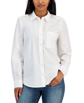 Women's Cotton Button Up Shirt, Created for Macy's | Macy's