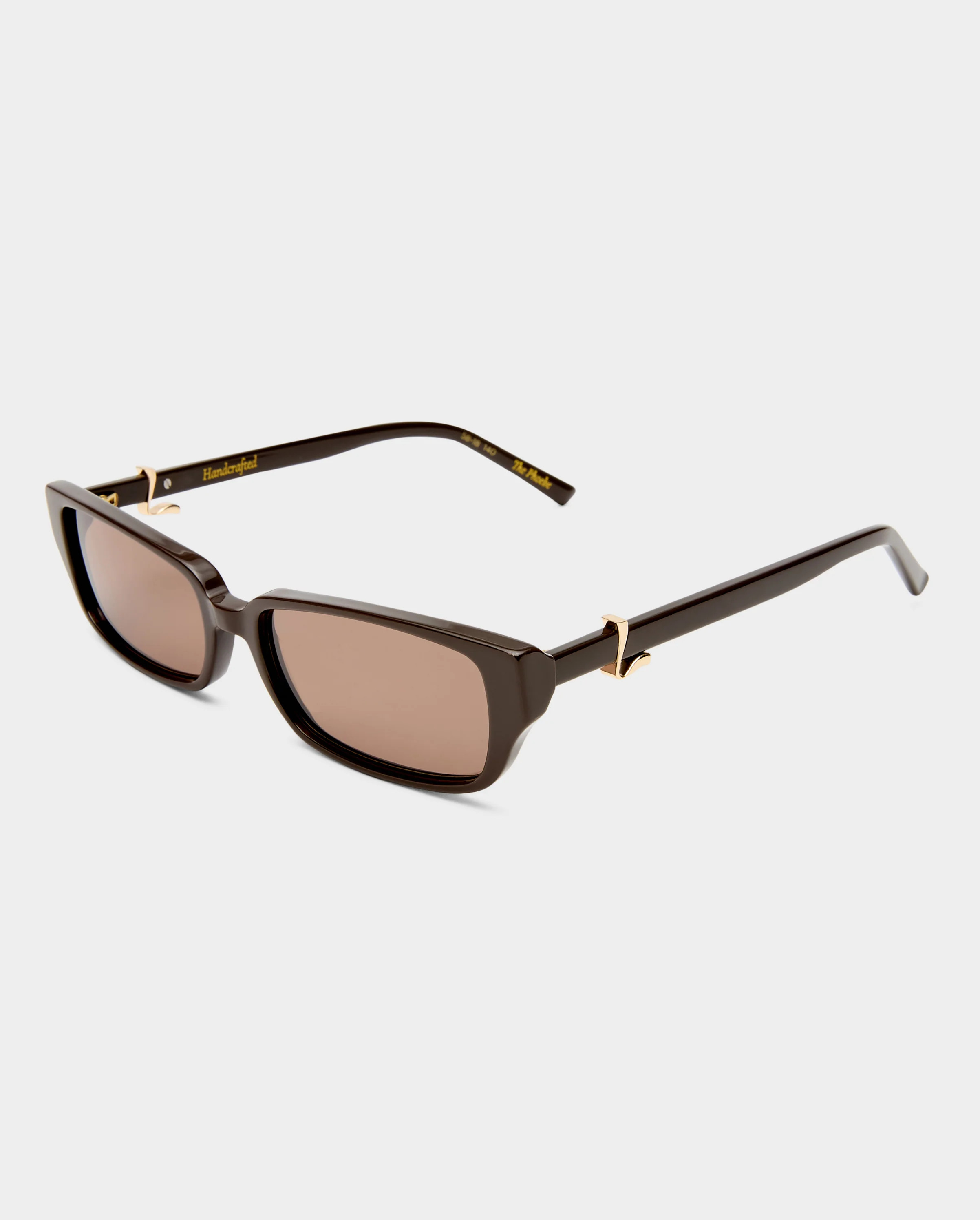 The Phoebe Dark Chocolate Female Rectangle Sunglasses | Luv Lou | Luv Lou