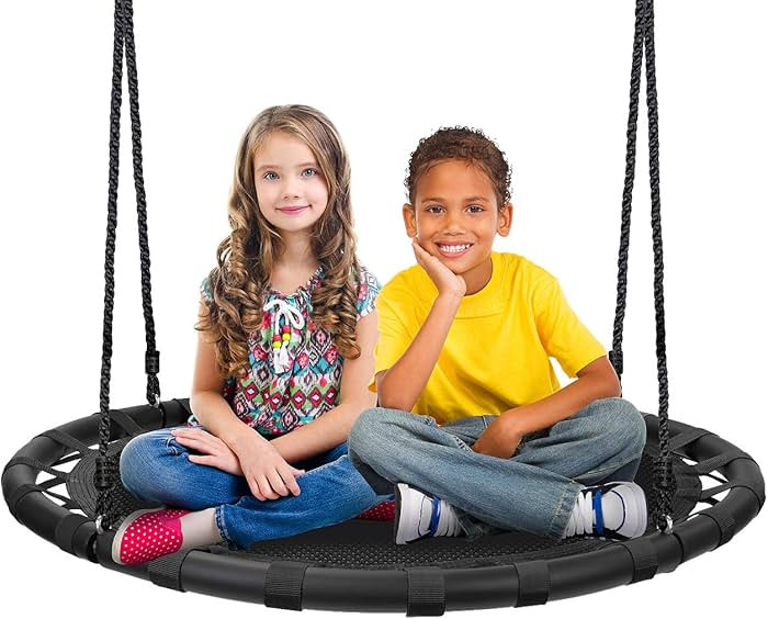Sorbus Saucer Tree Swing -Kids Outdoor Disc Round Swing - 40" Heavy Duty 220lbs Seat- Easy Instal... | Amazon (US)
