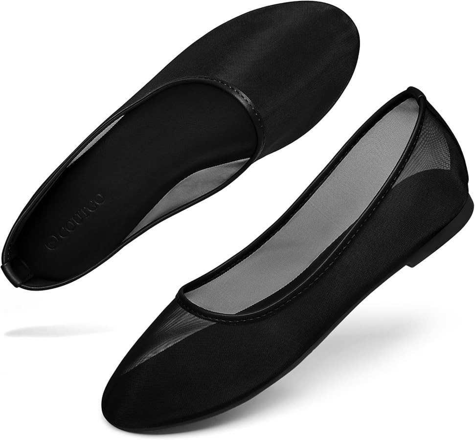 Coutgo Women's Mesh Ballet Flats | Amazon (US)