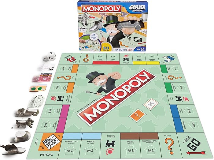 Spin Master Games, Monopoly Giant Edition, Classic Family Board Game for Indoor & Outdoor Play wi... | Amazon (US)