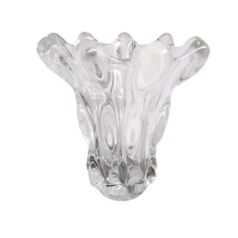 Large Vannes Crystal Vase | 1stDibs