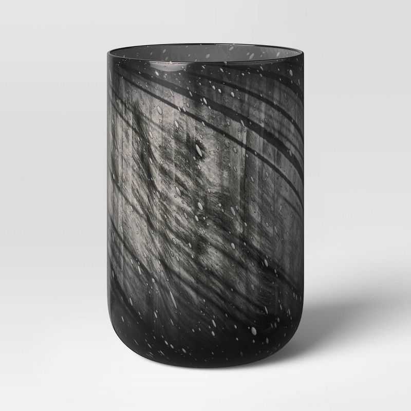 Large Marble Glass Hurricane Black - Threshold™ | Target