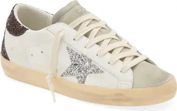 Golden Goose Super-Star Glitter Detail Low Top Sneaker (Women) | Nordstrom | Nordstrom