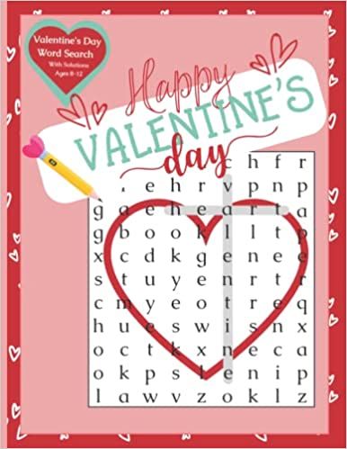 Valentine's Day Word Search with Solutions Ages 8-12 Happy Valentine's Day: Exclusively Holiday W... | Amazon (US)