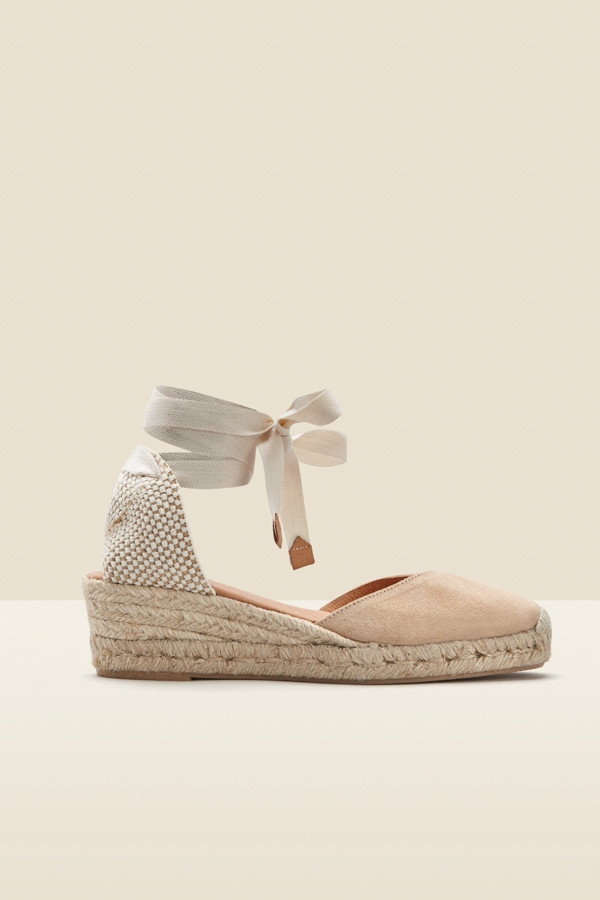 Lucia Taupe Valenciana Low Heel Wedge Espadrille | Sosandar