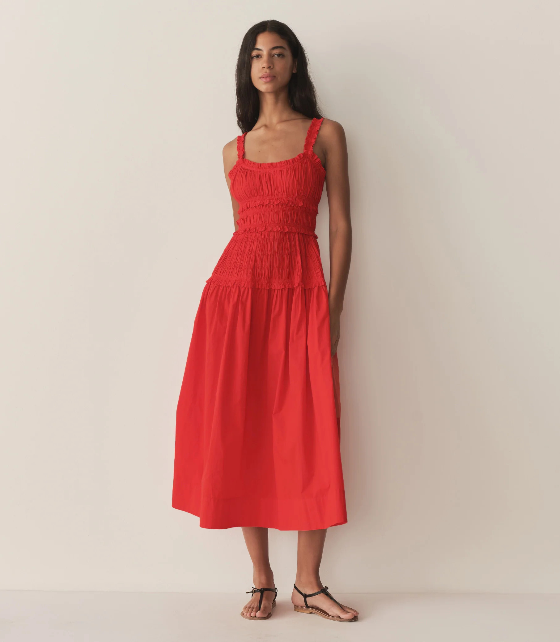 Marianne Dress - Carmine | DÔEN | DOEN
