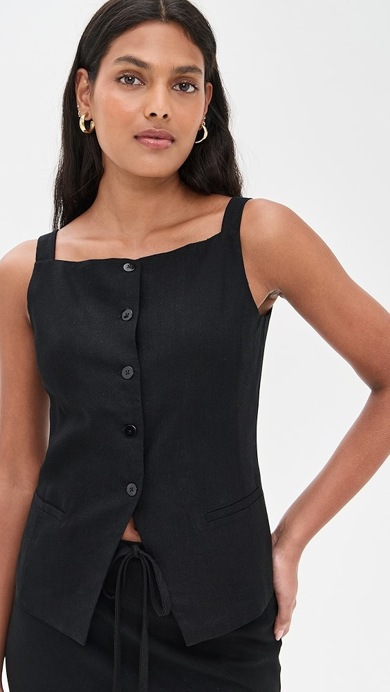 WAYF Button Front Top | Shopbop | Shopbop