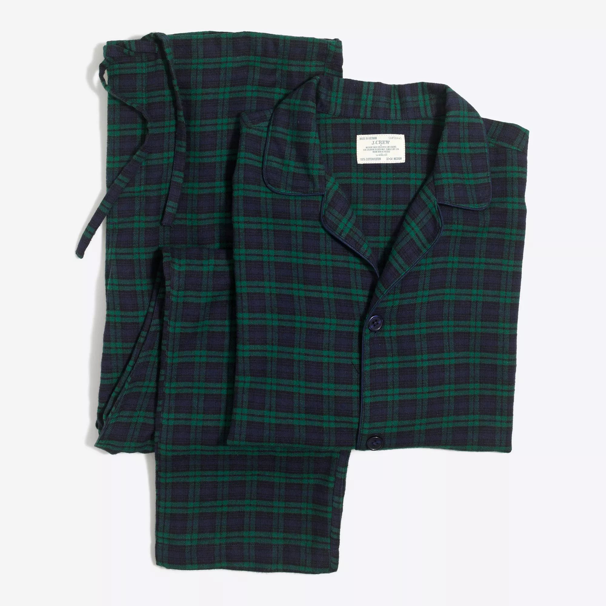 Slim flannel pajama set | J.Crew Factory