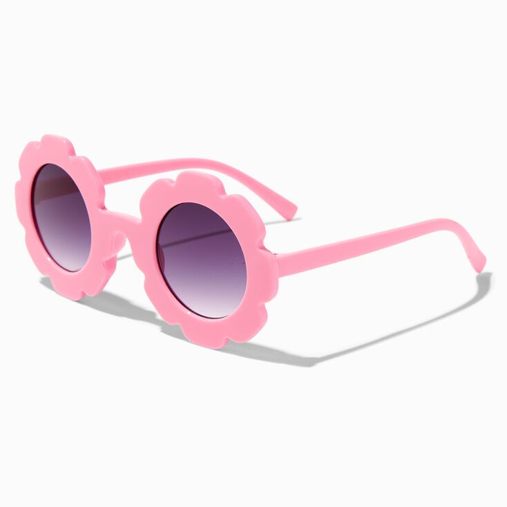 Claire's Club Pink Flower Round Sunglasses | Claire's (US)