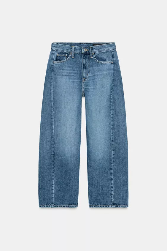 ZW COLLECTION MID-RISE ANKLE RELAXED JEANS | Zara US