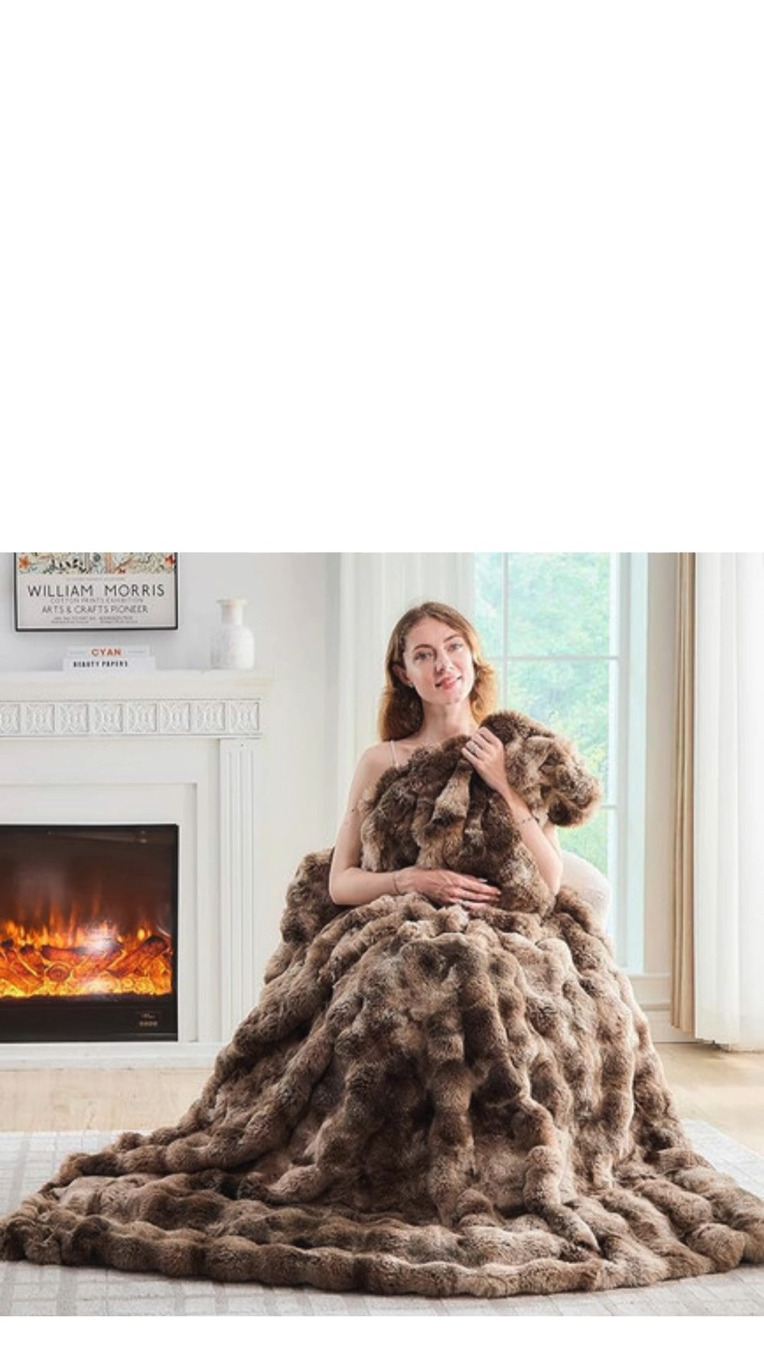 This faux fur blanket is the perfect statement piece for a space - while keeping it subtle. Everyone gravitates towards it, they want to curl up with it on the couch. Comes in multiple color options and way less expensive than others out there. 

 #LTKHome #LTKFindsUnder100