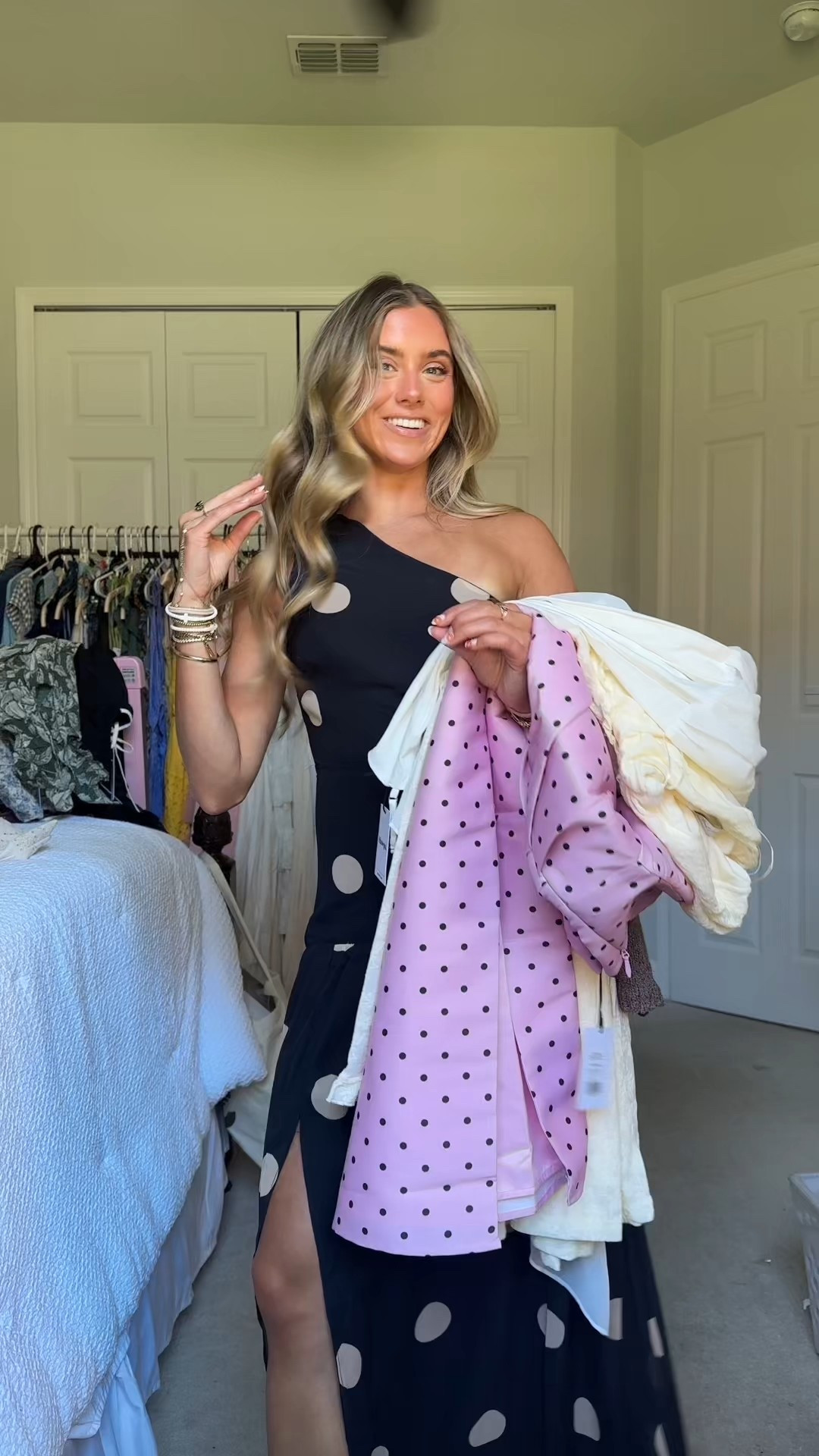 dress jackpot 🥹 my favorite dresses I’ve found ever from @SHOWPO these are so precious and fit so well too. I’m 5’4 size 25 waist. WHAT I GOT: polka dot black dress is size US 2 DARLYNNE MIDI DRESS - ONE SHOULDER DRESS IN BLACK POLKADOT. The pink polka dot is size US 2 LENI MIDI DRESS - OFF SHOULDER V NECK TUCKED SIDE LEG SPLIT SKIRT FITTED DRESS IN PINK. The white matching set is US 2 GELYN TWO PIECE SET - LACE RUFFLE DETAIL LONG SLEEVE TOP AND MAXI SKIRT SET IN CREAM. The white maxi dress is size US 2 CALVIN MAXI DRESS - LINEN LOOK CONTRAST GEORGETTE SKIRT WITH NECK SCARF IN WHITE. The short sleeve sweater dress is US 2 AMBER MAXI DRESS - KNITTED T-SHIRT DRESS IN BROWN.

#showpo #showpohaul #showpodress #haul #tryonhaul #tryon #tryonwithme #shoppinghaul #dresseshaul #dresstok #minidress #maxidress #dresses #dressstyle #dressoutfit #partydress #partyoutfit #datenight #weddingguestdress #weddingdress #holidayoutfits #partystyle Showpo, Showpo haul, dress haul, try on, formal dress, mini dress, maxi dress, birthday outfit 

#LTKFindsUnder100 #LTKWedding #LTKStyleTip