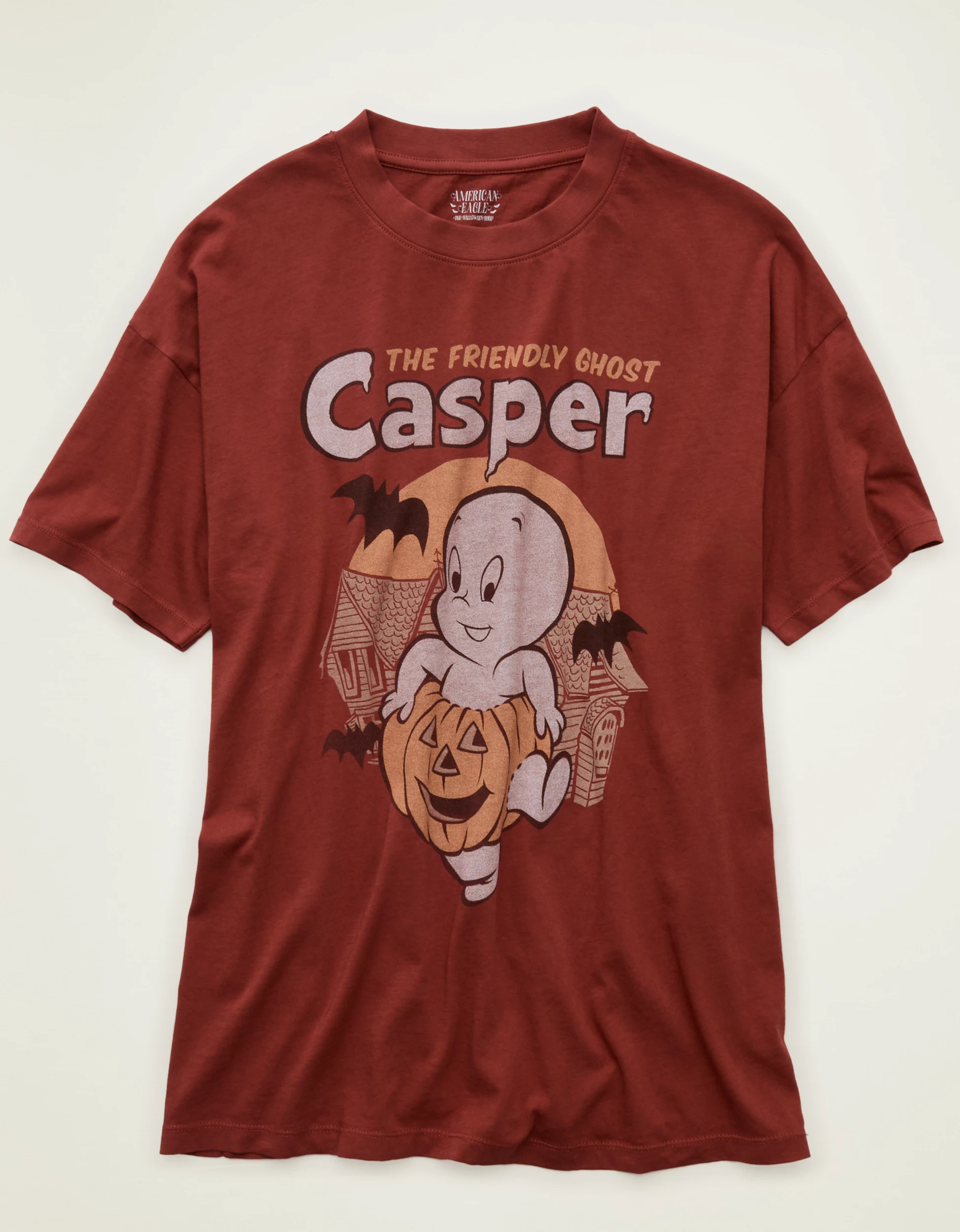 AE Oversized Casper Halloween Graphic T-Shirt | American Eagle Outfitters (US & CA)