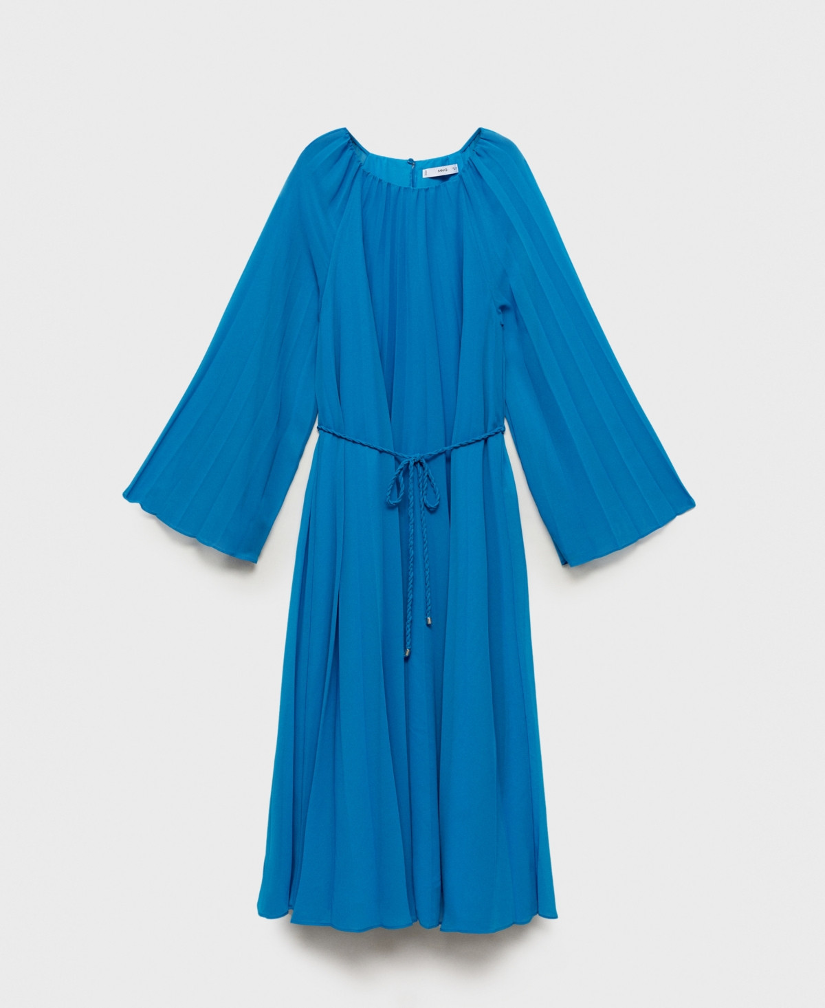 Mango Women's Flared-Sleeve Pleated Dress - Blue | Macy's