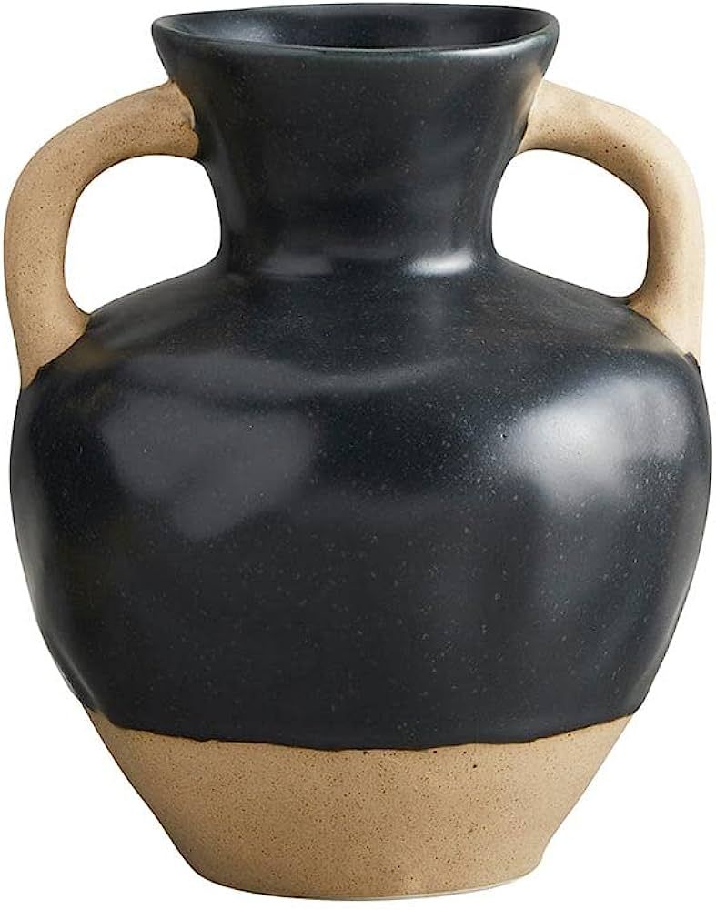 47th & Main Modern Flower Vase | Stoneware Hydria Vase for Home Décor, 6.5" Dia x 8" H, Black/Be... | Amazon (US)