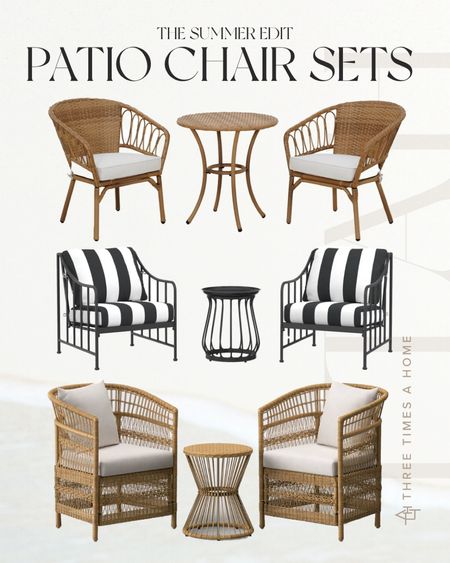 Patio chair sets 

#LTKSeasonal #LTKHome