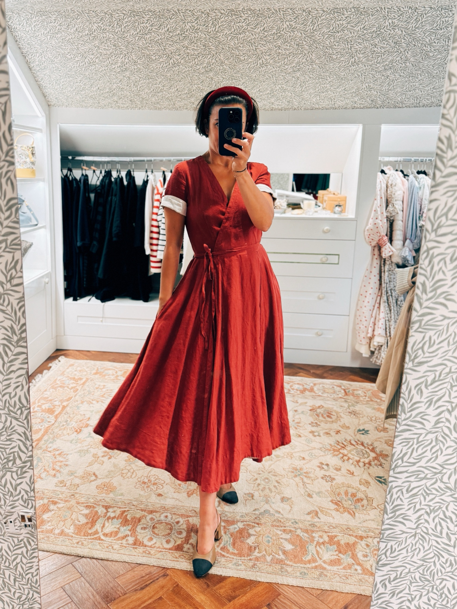 Wrap red chicken French linen summer dress

#LTKsummer #LTKeurope