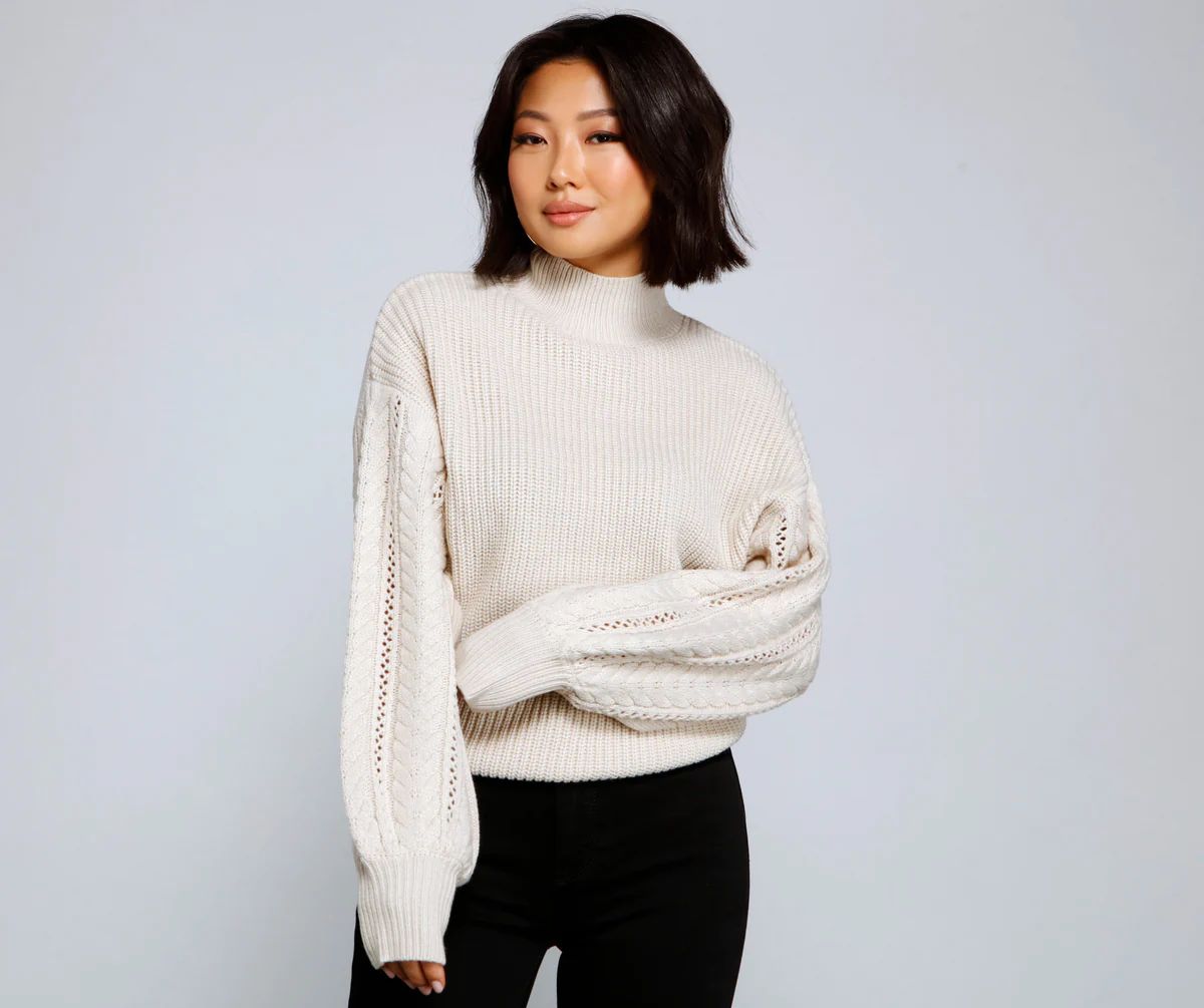 Cuddle Up Cable Knit Sweater | Windsor Stores