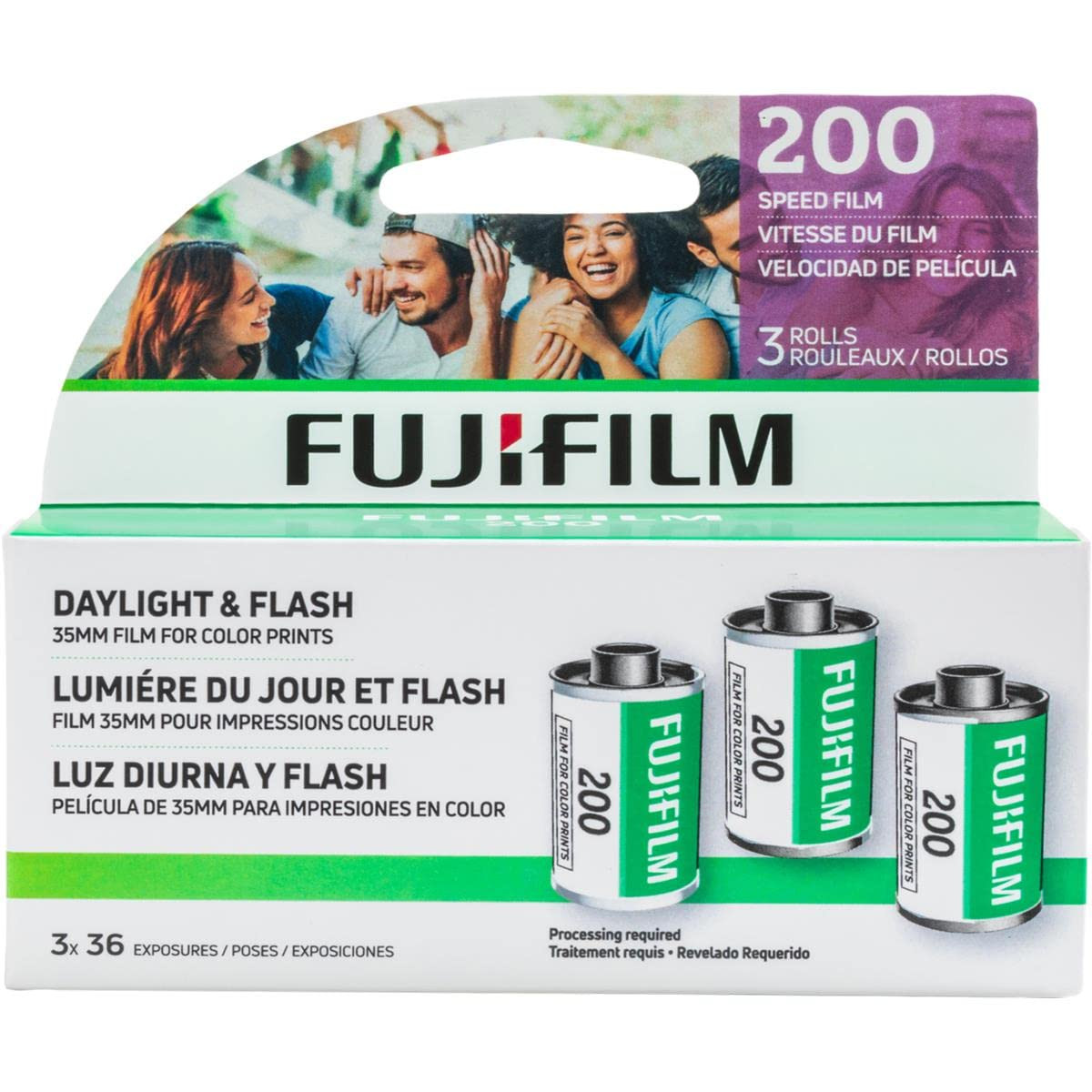 Fujifilm Fujicolor 200 Color Negative Film (35mm Roll Film, 36 Exposures, 3-Pack) | Amazon (US)