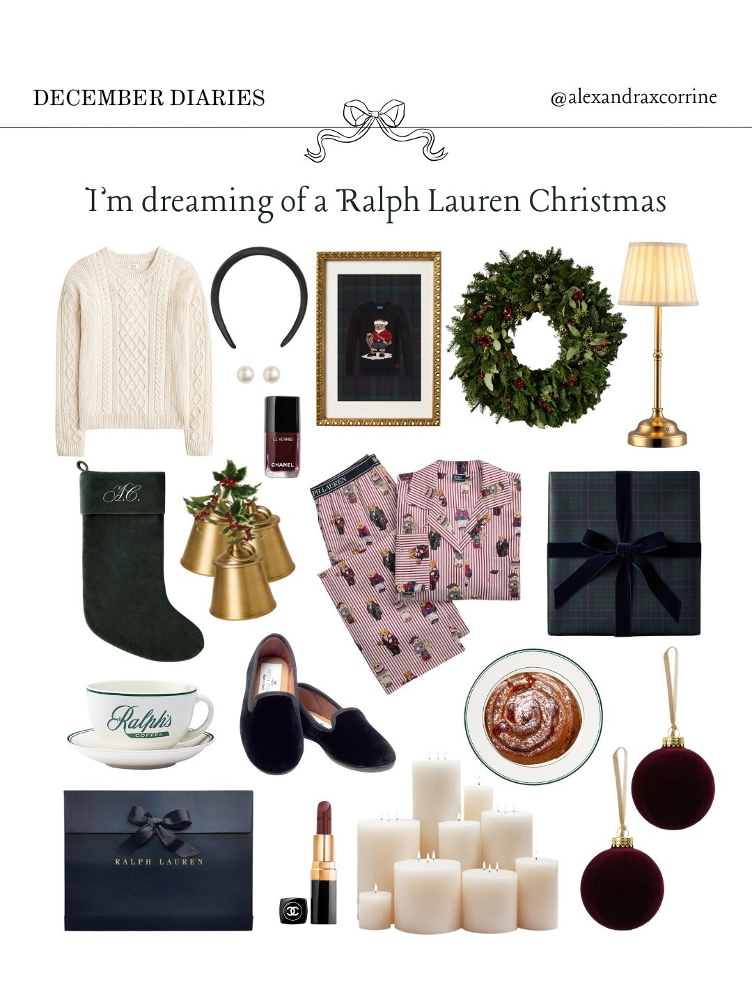 I’m dreaming of a Ralph Lauren Christmas 🍸🧣🌲

#winteraesthetic #christmasseason #ralphlaurenstyle #moodboardaesthetic #pinterestinspo 

[ Ralph Lauren Christmas aesthetic, Frank Sinatra winter, preppy chic holiday season, classic Christmas aesthetic, cozy winter aesthetic, Ralph Lauren style, Pinterest mood board aesthetic ]

#LTKSeasonal #LTKHome #LTKHoliday