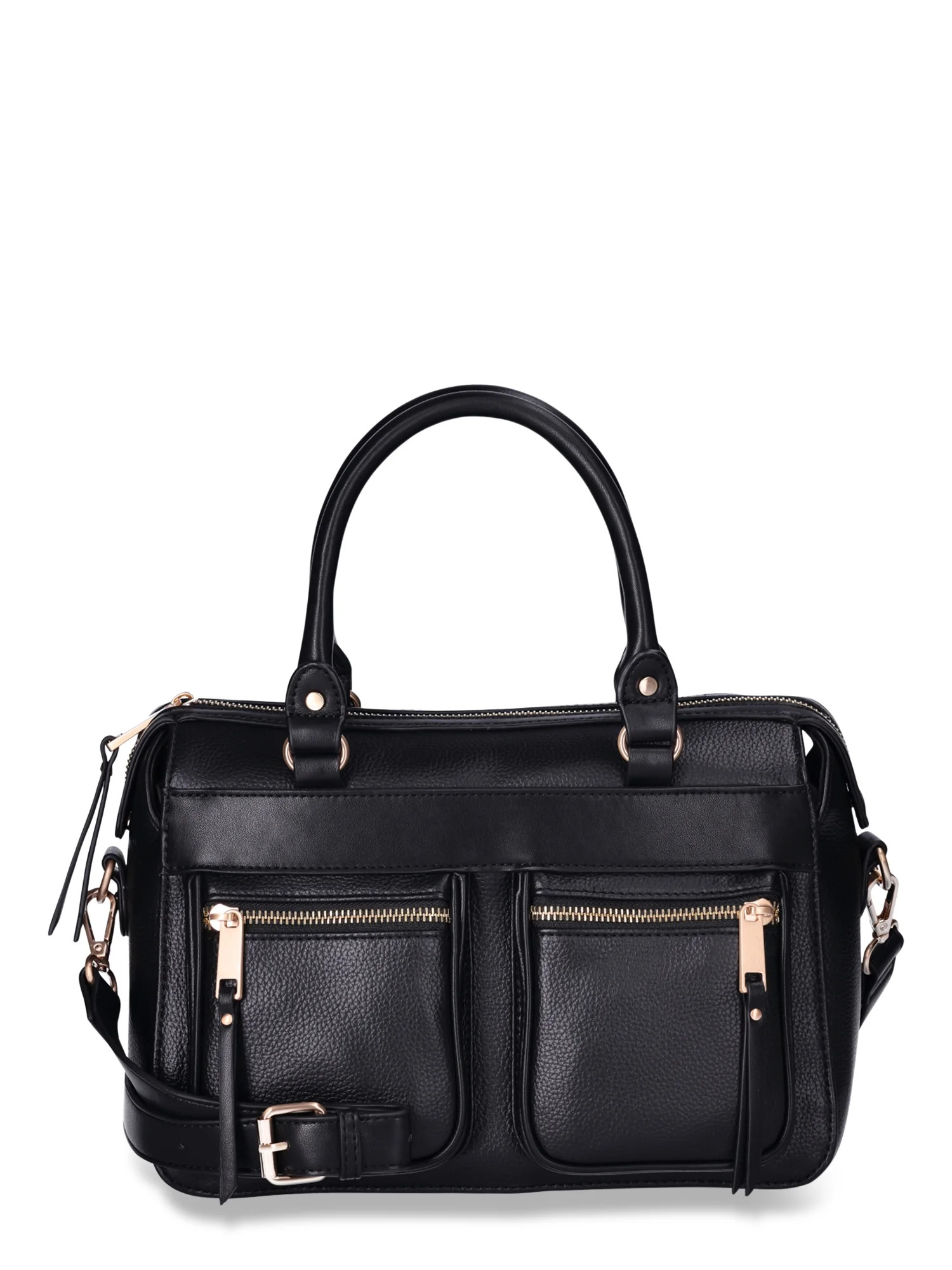 Time and Tru Women's Beckett Satchel Handbag, Black | Walmart (US)
