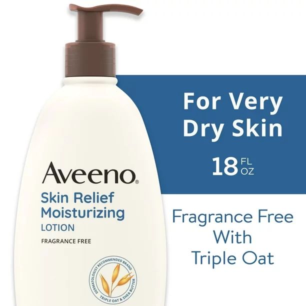 Aveeno Skin Relief Moisturizing Body and Hand Lotion for Very Dry Skin, 18 oz | Walmart (US)