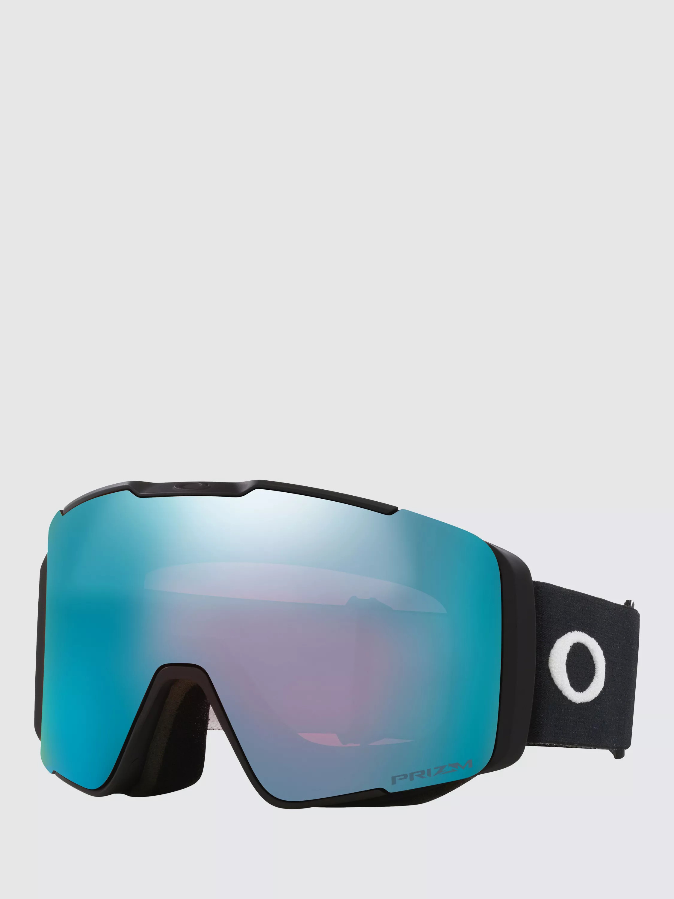 Oakley OO7136 Unisex Oval Ski Sunglasses, Matte Black/Mirror Blue | John Lewis (UK)