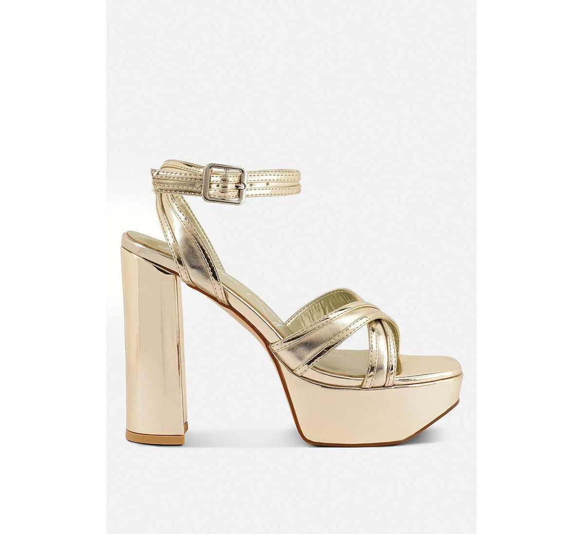 Women's Nile Platform Heeled Sandals - Gold | Macy's
