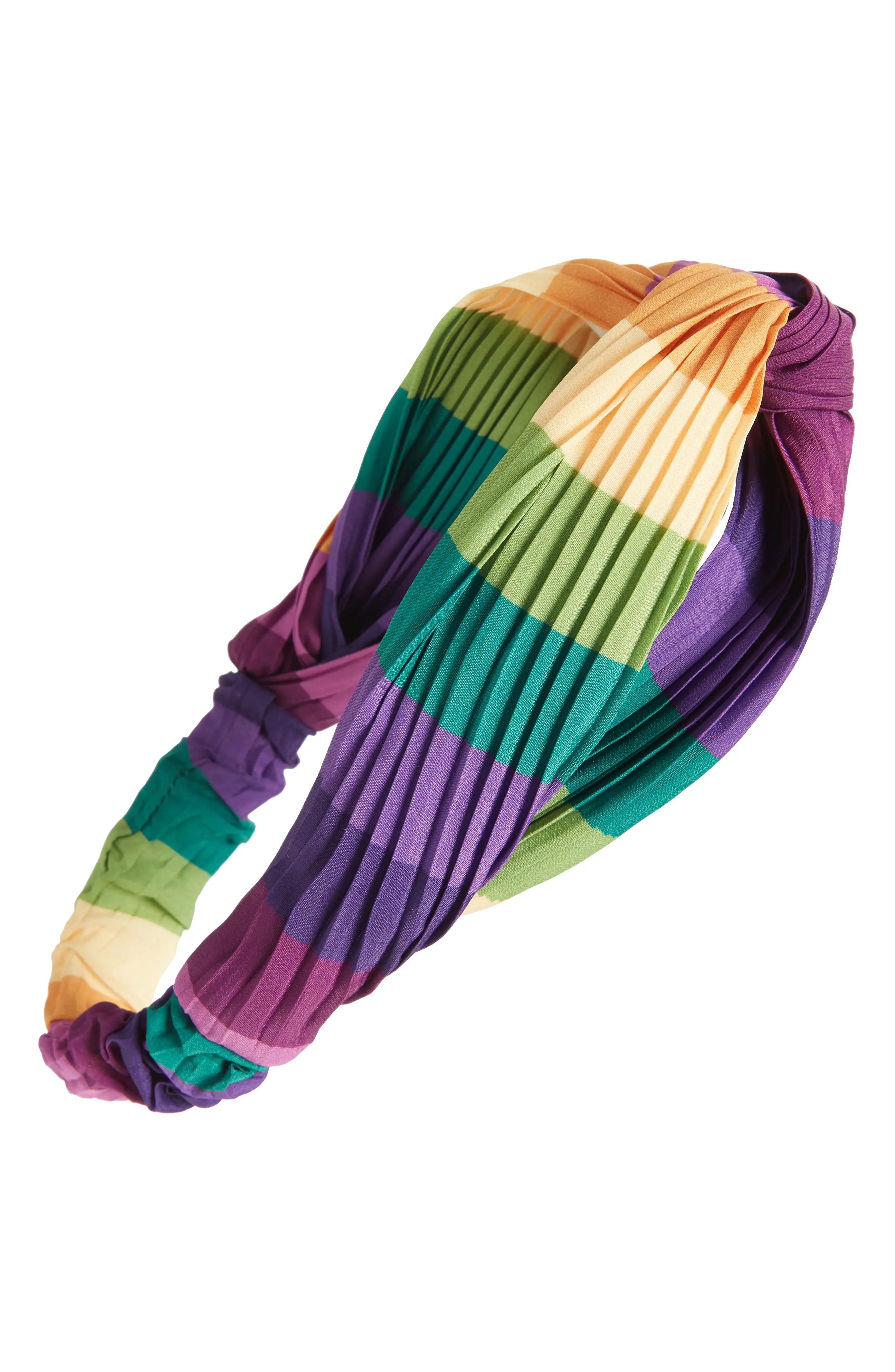 Rainbow Twist Pleated Head Wrap | Nordstrom