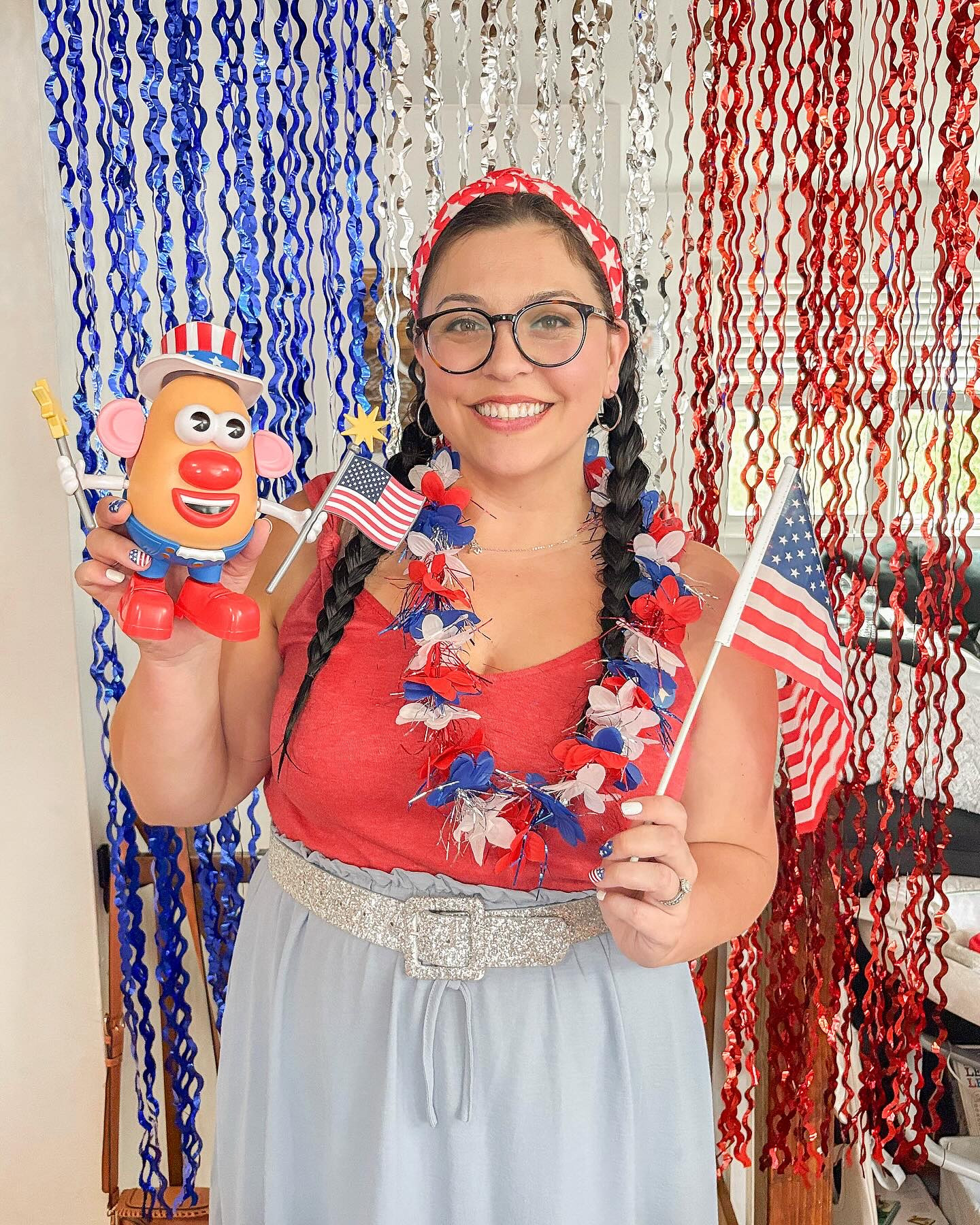 a rainy Memorial Day weekend with a visit from Uncle Yam 🍠 #gifted we spent our weekend inside playing games and watching movies with the most festive Mr. Potato Head 🇺🇸 he has 14 mix and match pieces including a star sparkler and USA flag! The perfect toy for all things red, white, and blue ❤️🤍💙

✨ comment USA and I’ll dm you a link to shop America’s 250th Collector’s Edition Uncle Yam! 🌟 @basicfuntoys @renbeanie #BasicFun #WalmartFinds #MrPotatoHead #MrPotatoHeadUncleYam