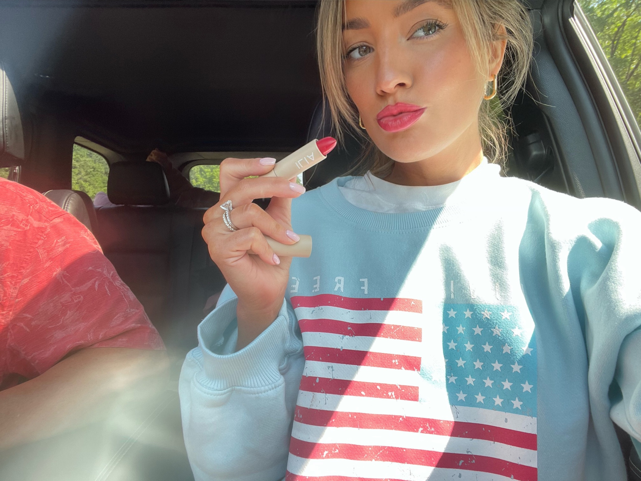 On my second tube of this lipstick! And looks great with these stripes!! A perfect red for summer!!! It’s a juicy, watermelon, coral red. Pink undertones, gives your lips a beautiful soft yet vibrant pop of color! 

#LTKSeasonal
