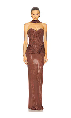 The New Arrivals by Ilkyaz Ozel Samsara Dress in Bitter Negroni from Revolve.com | Revolve Clothing (Global)