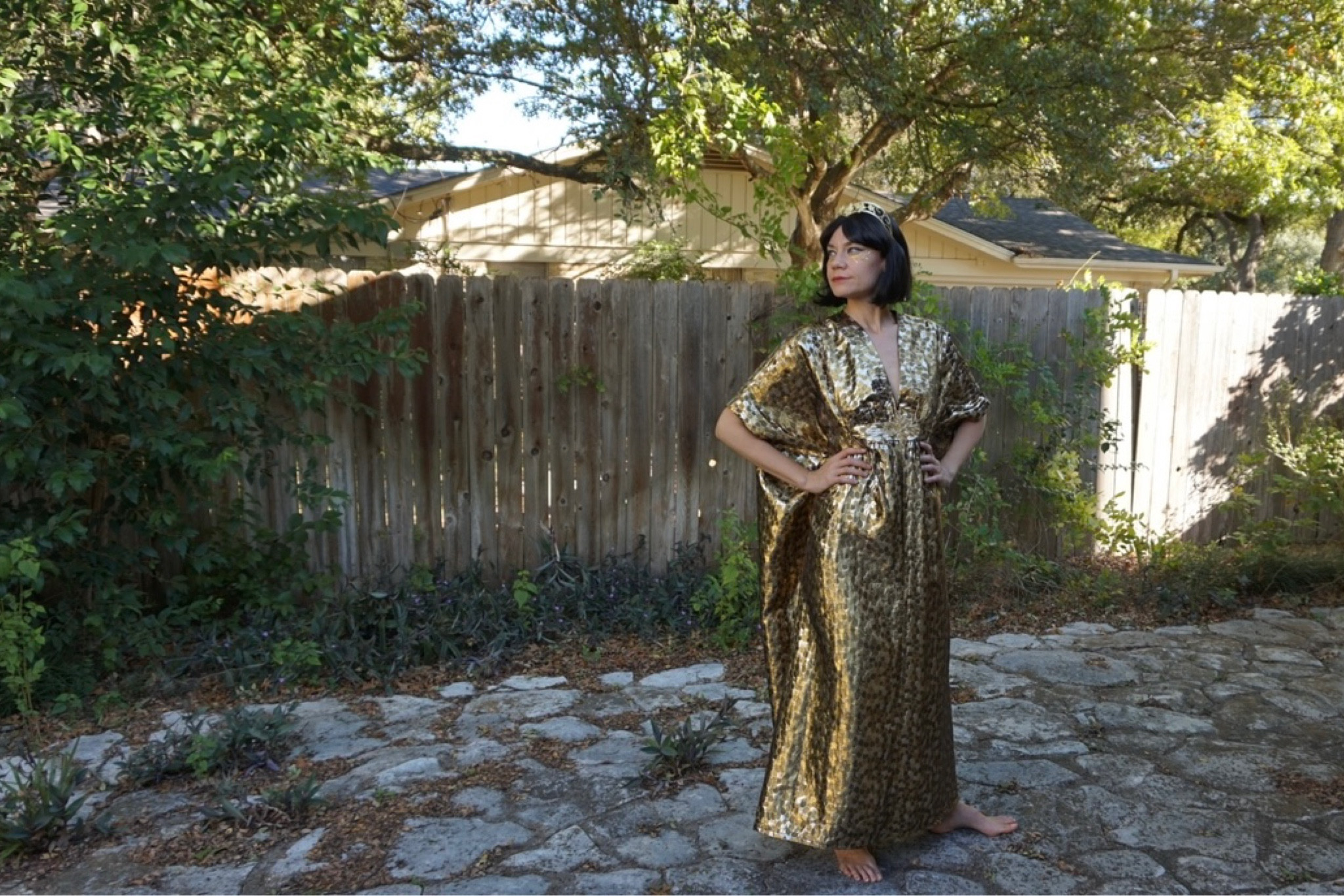 show me your mumu gold bow dress Jeanette Dress, in Bow What Fun main image 1