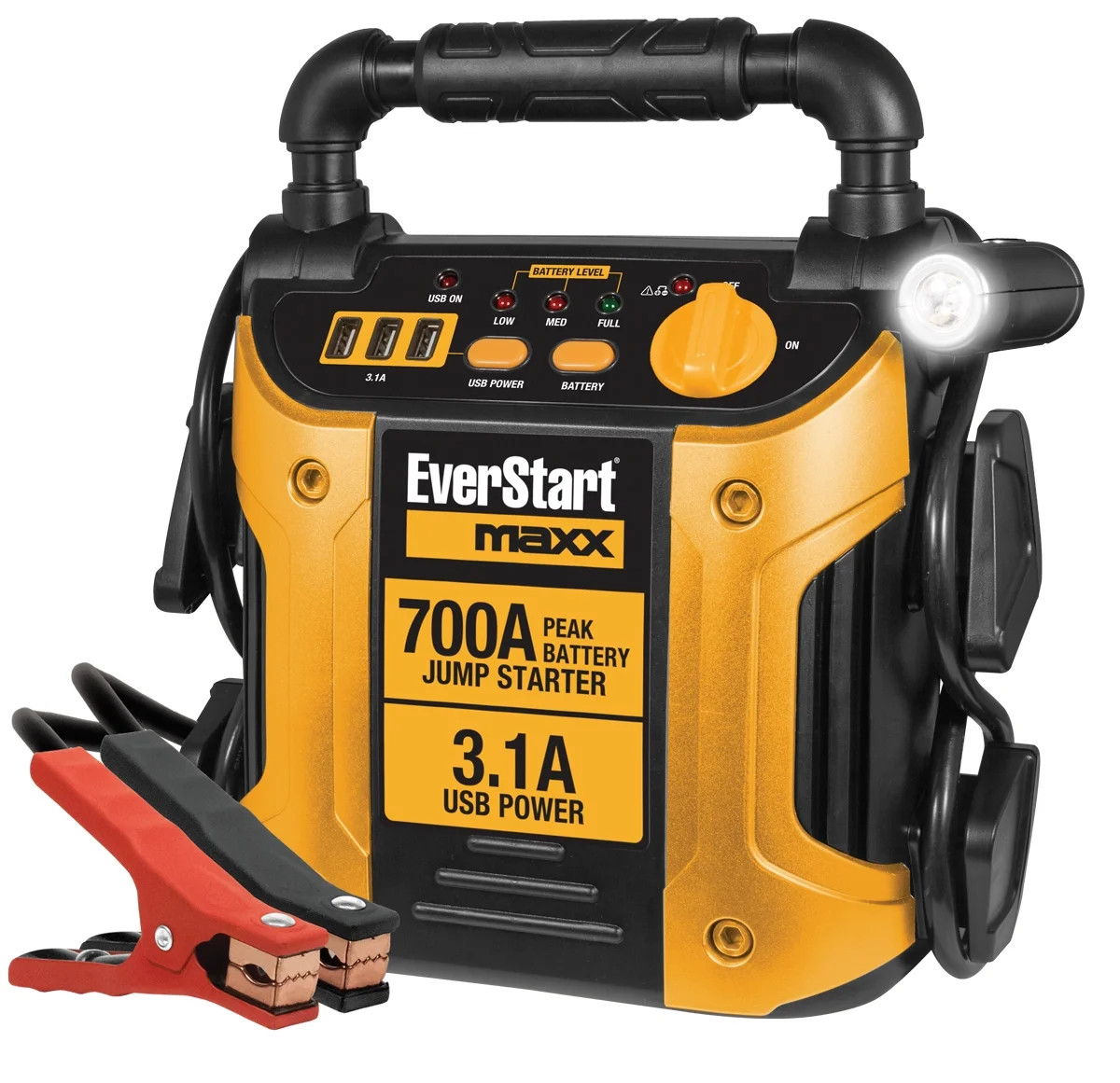EverStart Maxx 700 Amp Jump Starter with Triple USB Charging Ports and Pivoting LED Work Light | Walmart (US)