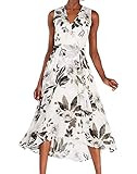 Calvin Klein Women's Chiffon Sleeveless V Neck Maxi Dress | Amazon (US)