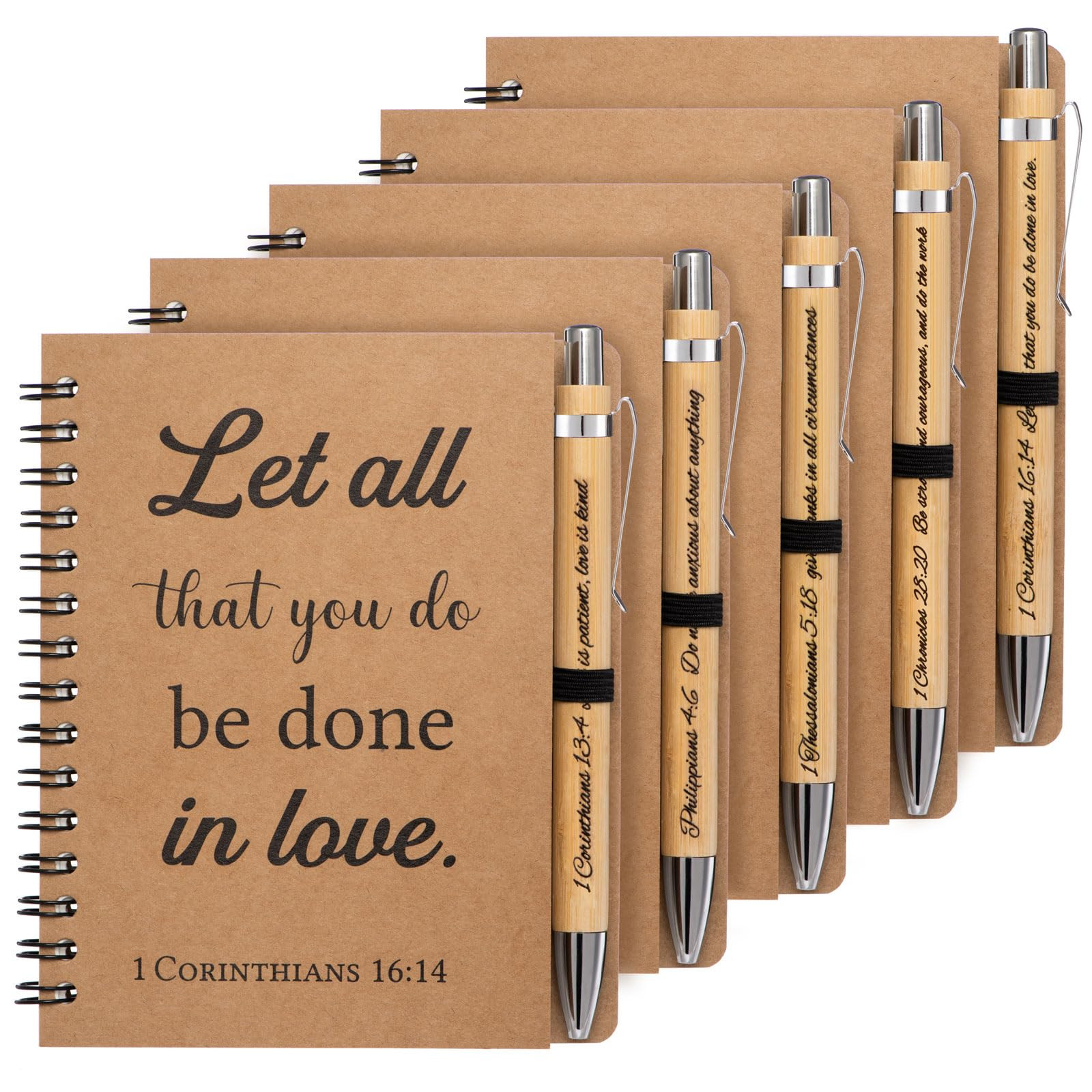 10 Pcs/5 Set of Christian Gifts Spiral Notebooks Bulk Journals with Christian Pens Prayer Journal... | Amazon (US)