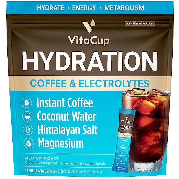 VitaCup Hydration Coffee Packets, The First Coffee That Hydrates You w/Electrolytes, Coconut Wate... | Amazon (US)