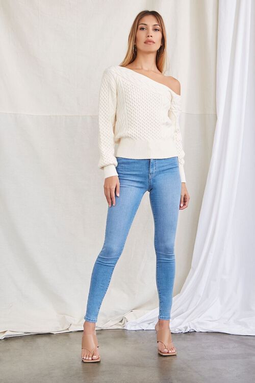 Cable Knit Off-the-Shoulder Sweater | Forever 21 (US)
