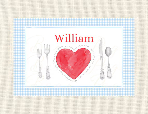 Personalized Valentine's Day Placemat / Valentine Easter Placemat | Etsy (US)