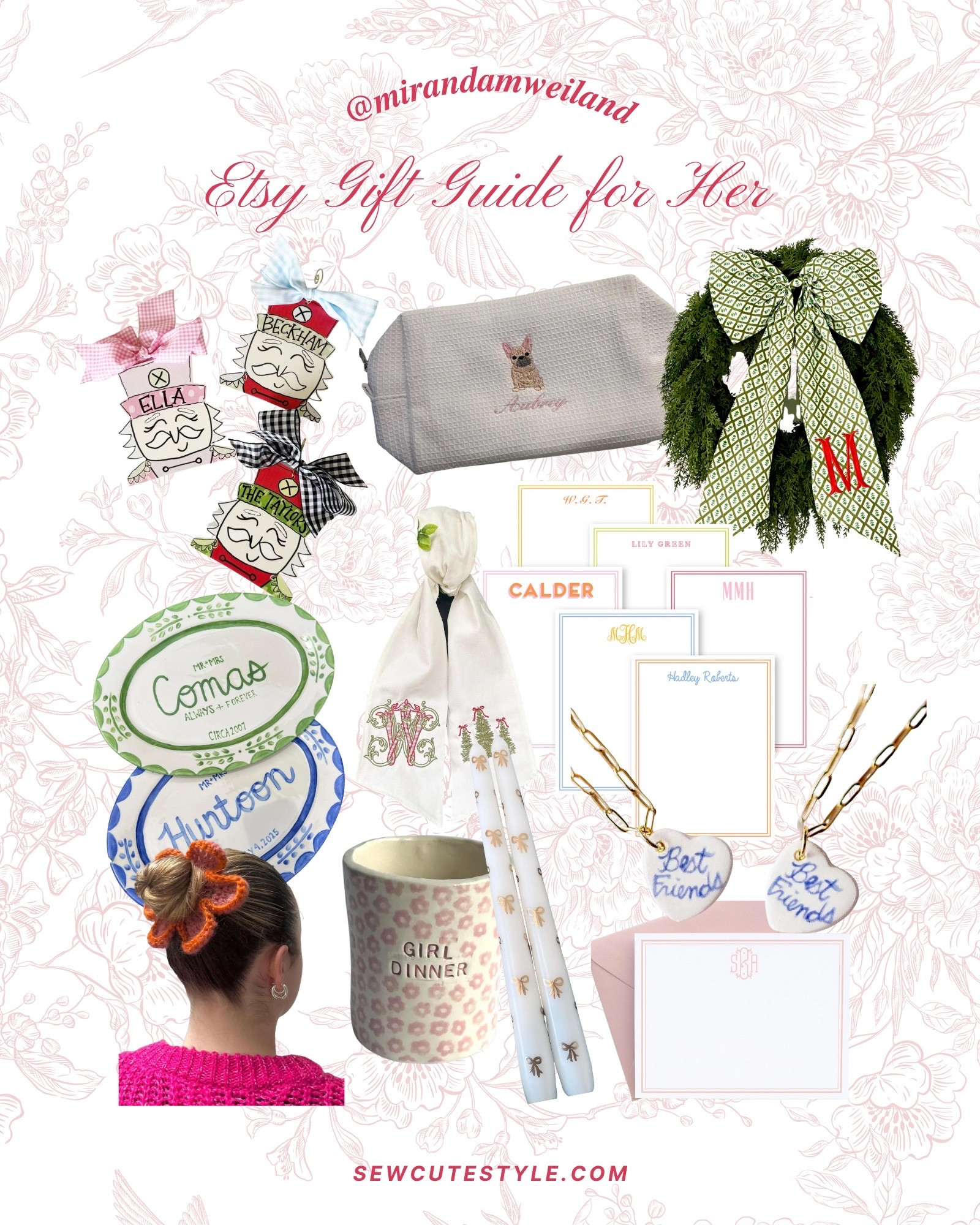 Etsy gift guide for her! Unique gifts from small businesses. 

Gifts for her / Etsy gift guide / customized gifts / embroidered makeup bag / custom platter / custom ornament / handmade gifts / monogrammed stationary / wreath sash 

#LTKFindsUnder50 #LTKGiftGuide #LTKFindsUnder100