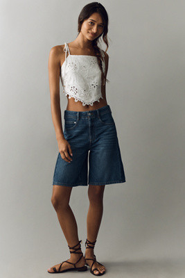 The Adi Mid-Rise Relaxed Bermuda Shorts by Pilcro | Anthropologie (US)