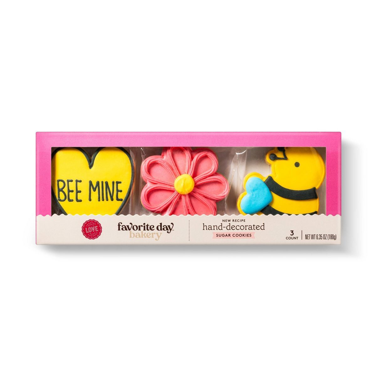Bee Mine Cookie Box - 6.35oz/3ct - Favorite Day™ | Target